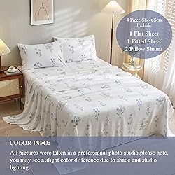 VClife Floral Sheet Sets 4 Piece California King