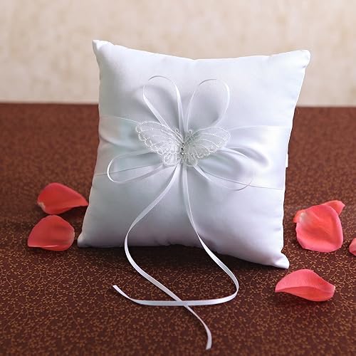 Amazon Com Katemelon Ring Bearer Pillow With Lace Butterfly 8