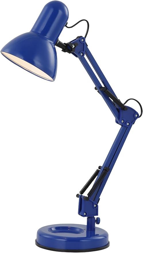 Globo Lighting Lampe De Bureau D Architecte Bleu 1xe27 40w 230v Amazon Fr Cuisine Maison