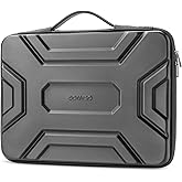 DOMISO 15.6 inch Laptop Sleeve Shoulder Bag Shockproof Computer Bag Waterproof EVA Protective Carrying Case for 16" MacBook Pro/Max M2 M1 2019-2023,15"-16" HP Dell Asus Laptop,Dell XPS 15,Dark Grey