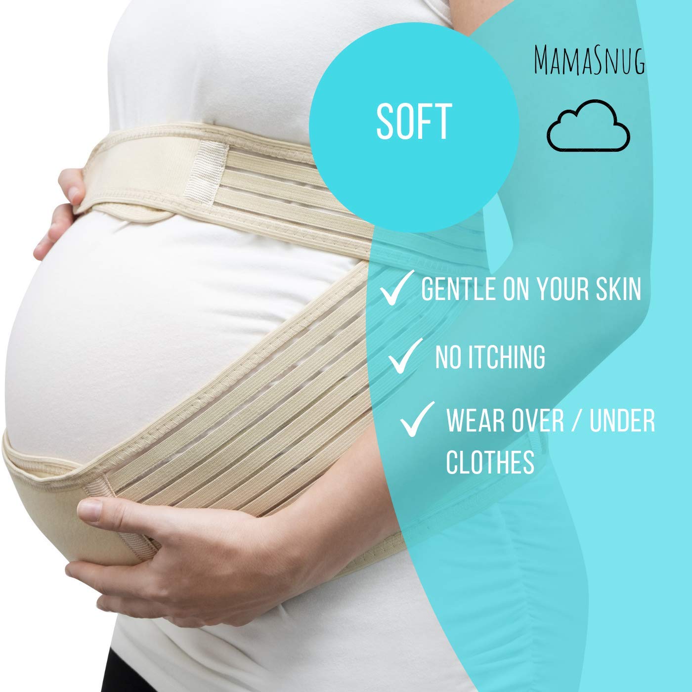 MamaSnug Pregnancy Support Belt Maternity Belly Band for Back/Pelvic/SI