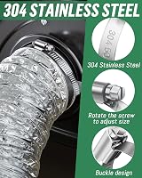 JatilEr 100-120mm Hose Clips 8 Pcs 304 Stainless Steel Pipe Clamps view 3