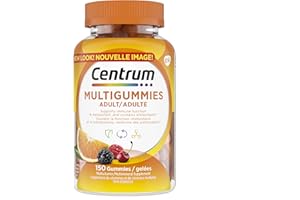 Centrum MultiGummies, Adult Multivitamin Multivitamins/Minerals Gummies for Men & Women, Cherry, Berry, and Orange Flavour, 1