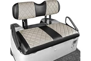 NOKINS Golf Cart Diamond Seat Covers Kit, Fit for EZGO TXT 1994-2013/EZGO RXV OEM Standard Front Seat Cushion, Golf Cart Viny