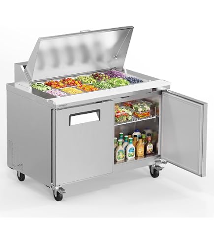 Amazon.com: Omcan GRANITE TOP REFRIGERATED PIZZA PREP TABLE 80inch