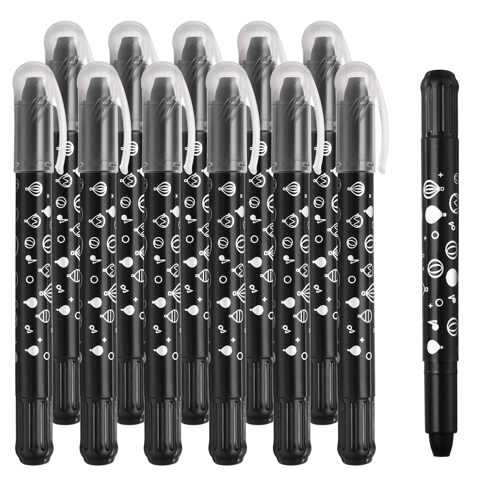 PATIKIL Watercolor Gel Crayon, 12Pcs Washable Twist Crayons for Coloring, Drawing, Painting, Black