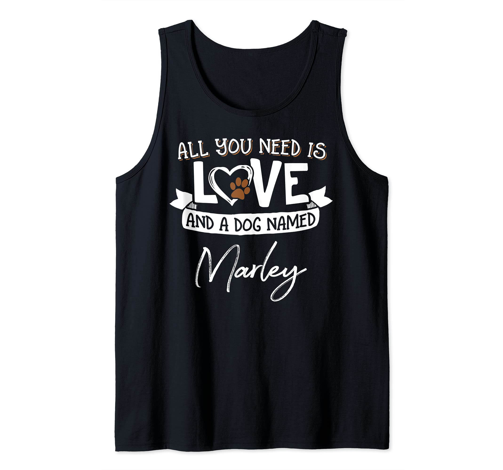 Cute Dog Named Marley Design for Women and Men Tank Top