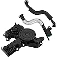 X AUTOHAUX PCV Valve Engine Crankcase Vent Oil Separator Breather Hose Exhaust Pipe Kit 06H103495AH for VW Beetle CC Jetta GTI Passat Tiguan for Audi A3 A4 A5 Q5 TT Hard Resistant