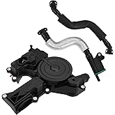 X AUTOHAUX PCV Valve Engine Crankcase Vent Oil Separator Breather Hose Exhaust Pipe Kit 06H103495AH for Audi A3 A4 A5 Q5 TT f