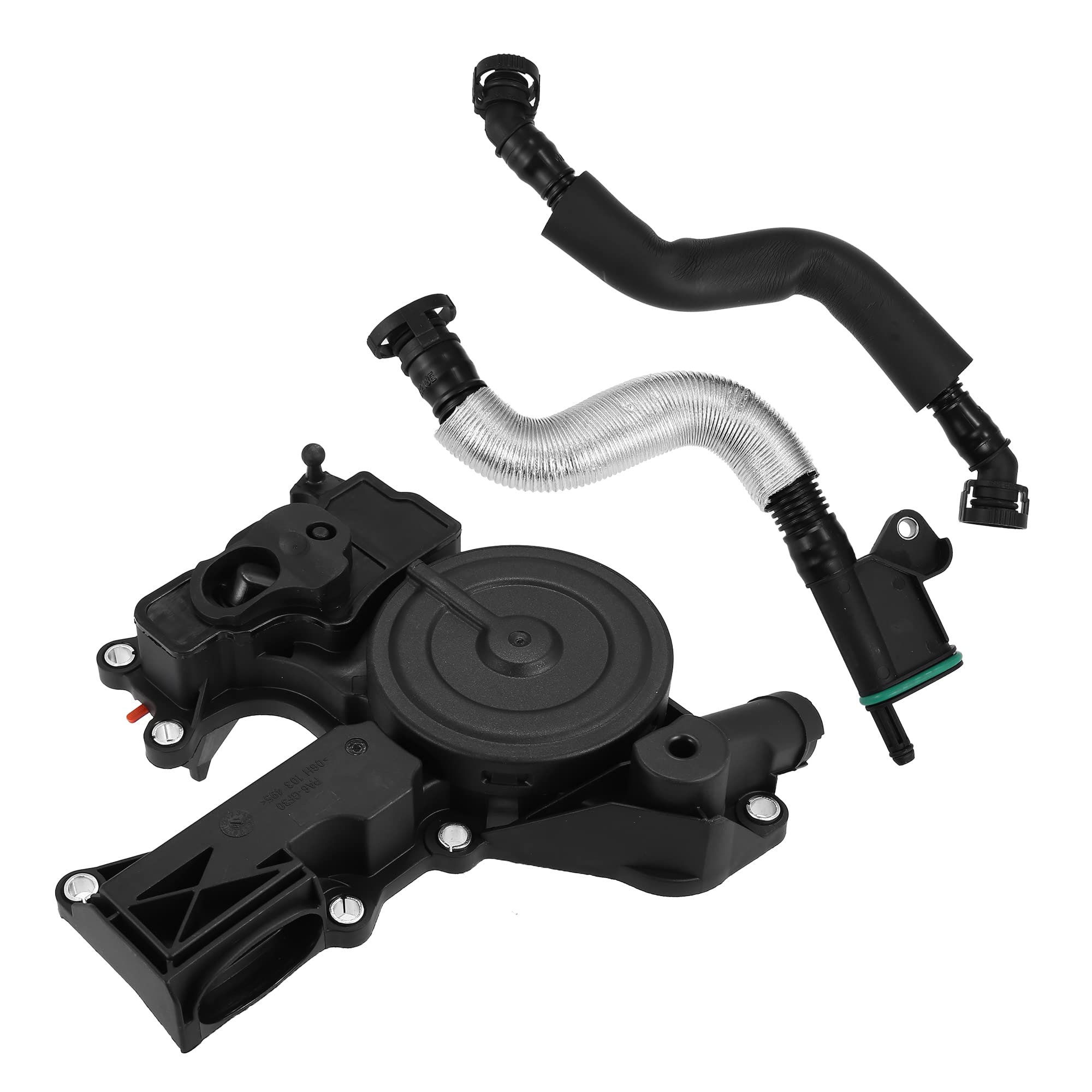 Photo 1 of X AUTOHAUX PCV Valve Engine Crankcase Vent Oil Separator Breather Hose Exhaust Pipe Kit 06H103495AH for VW Beetle CC Jetta GTI Passat Tiguan for Audi A3 A4 A5 Q5 TT Hard Resistant