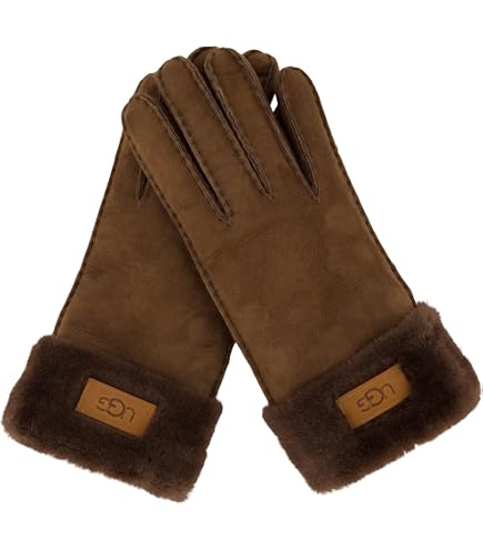 UGG Women's Leather Sheepskin Vent Gloves with Conductive Tech