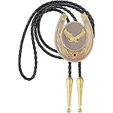 GelConnie Brown Bolo Tie for Men Western Cowboy Necktie Gold Mens Bolo Tie Horseshoe Shaped Vintage Silver Bolo Tie for Women