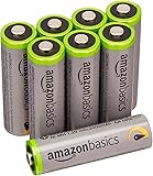 AmazonBasics AA High-Capacity Rechargeable Batteries (8-Pack) Pre-charged - Packaging May Vary