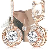 Sterling Silver Dangle Hoop Earrings Charms Hypoallergenic Fashion Jewelry Dainty Birthday Gift