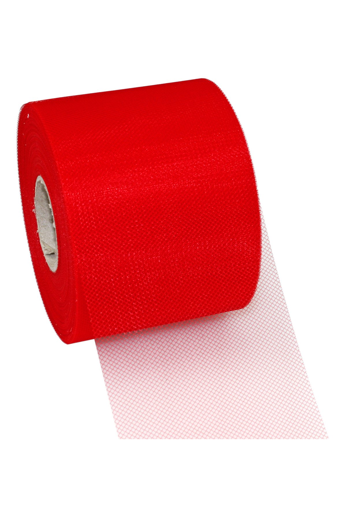 C.E. Pattberg VERONA Decoration Ribbon - red, 50 m Tulle Band For Wrapping And Decorating, 72 mm Width, Elegant Ribbon For Easter Decorations, Baby Showers, Christmas, Wedding, And Car Decoration — image 1