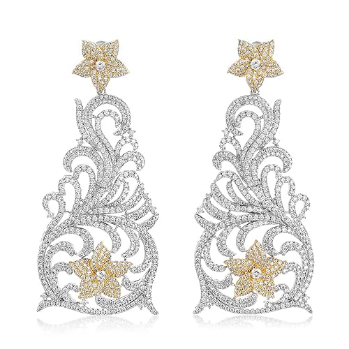 Gold Copper Victorian Earrings for Women