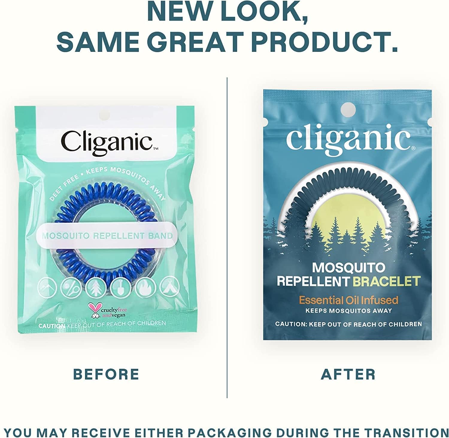 Cliganic 10 Pack Mosquito Repellent Bracelets, DEETFree Bands