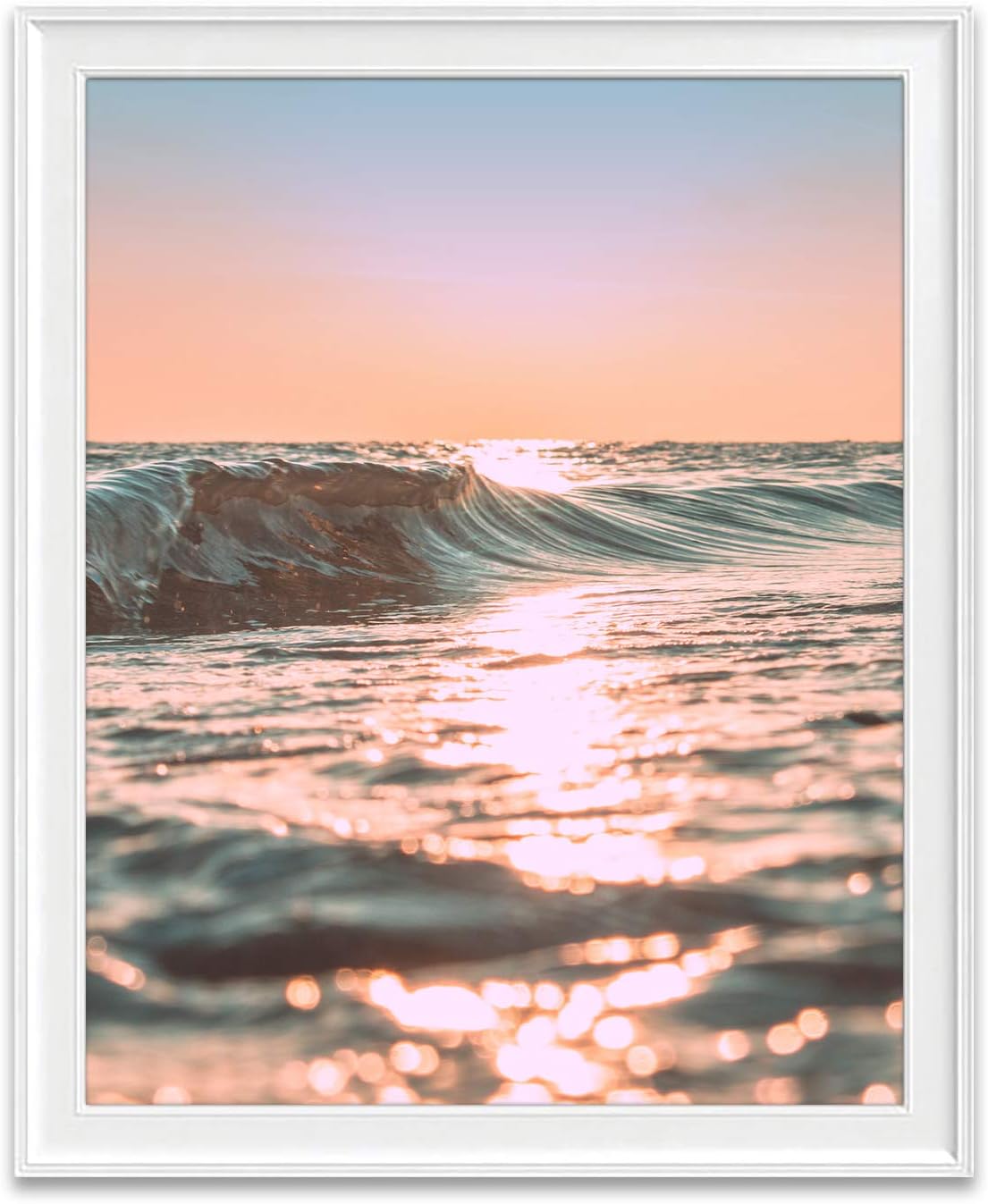 Photographs - Sunset Sunrise Beach Ocean Waves Nautical Photography Print, Unframed, Coastal Home and Wall Decor, All Sizes