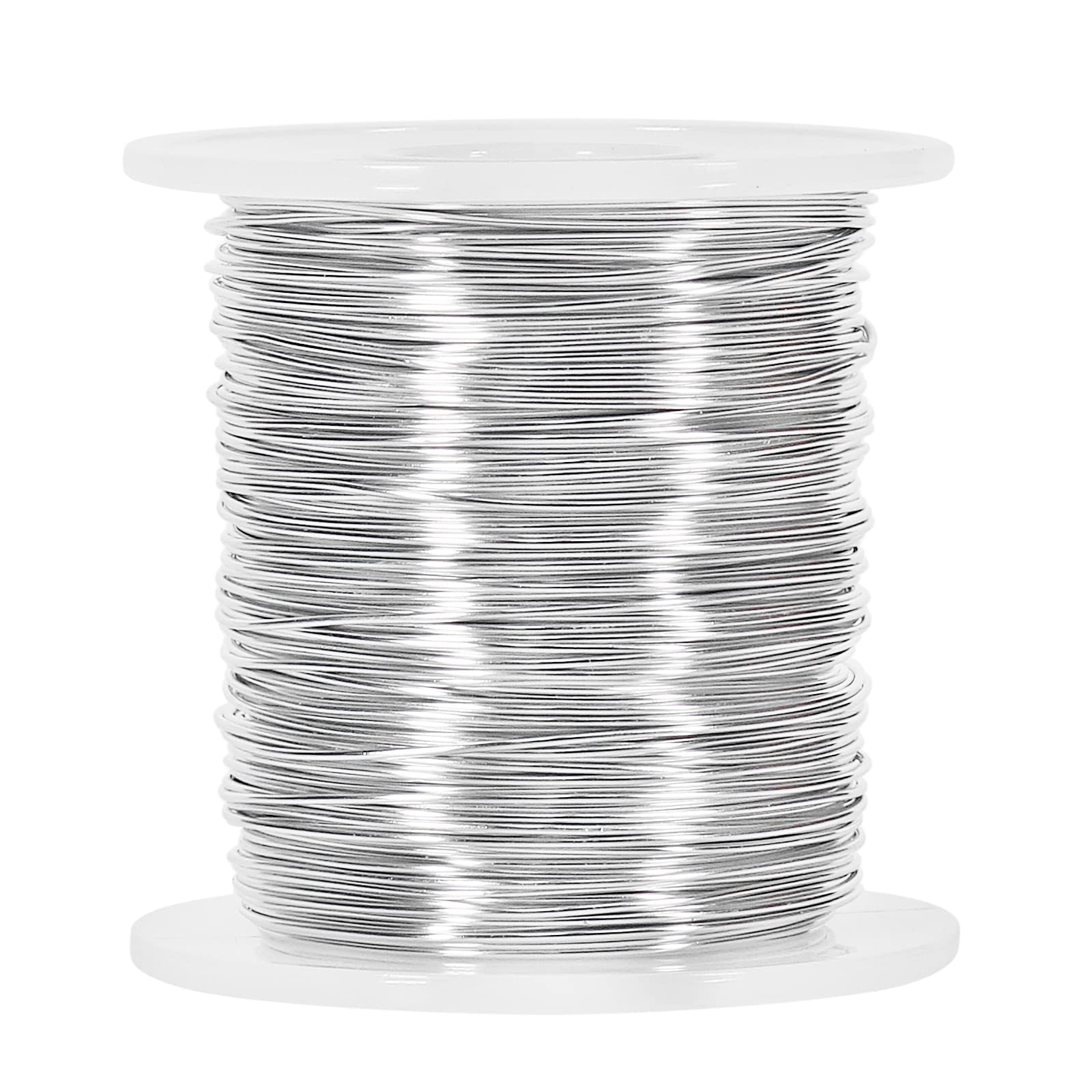 GINOYA Aluminum Wire, 20 Gauge 328 Feet Bendable Metal Wire with Spool for Craft Jewelry Making (Sliver)