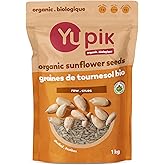 Yupik Organic Sunflower Seeds, No Shell, 1 kg, Non-GMO, Vegan, Gluten-Free, Kosher, Raw Seeds, Salt-Free, Oil-Free, Source of
