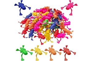BEZANU Jump Frogs, 50 PCS Plastic Jumping Frog Toy for Goody Bag Fillers, Classroom Prize (Bluk, 5cm/1.96in)