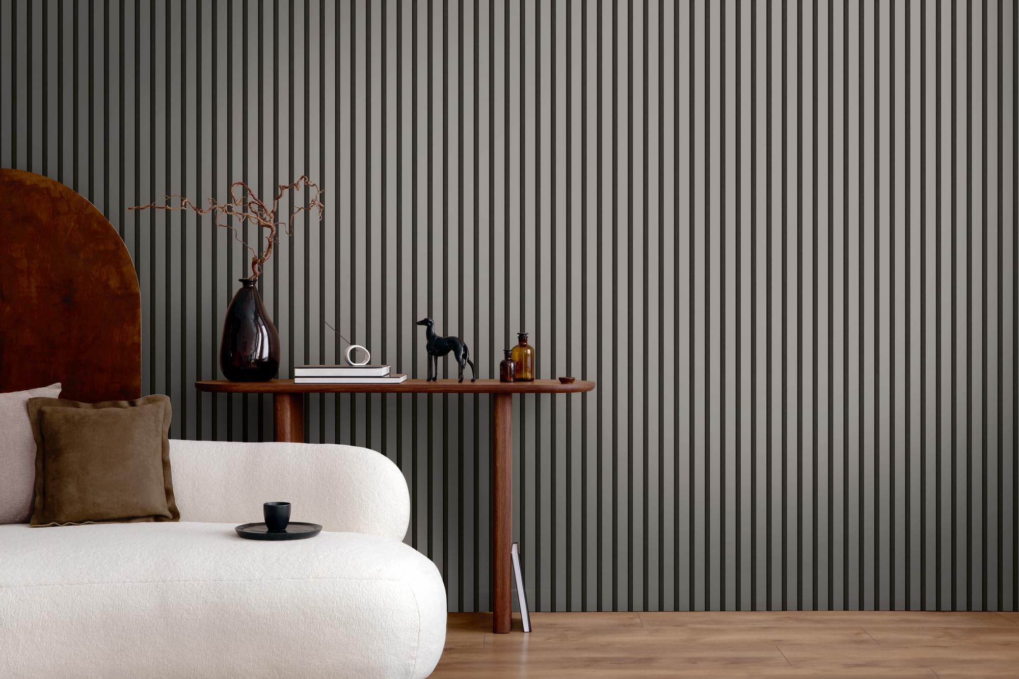 A.S. Création Non-Woven Wallpaper with Wood Panel Design in Grey, Black – Country Style Wallpaper in Wood Look 10,05 m x 0,53 m Black – 786284