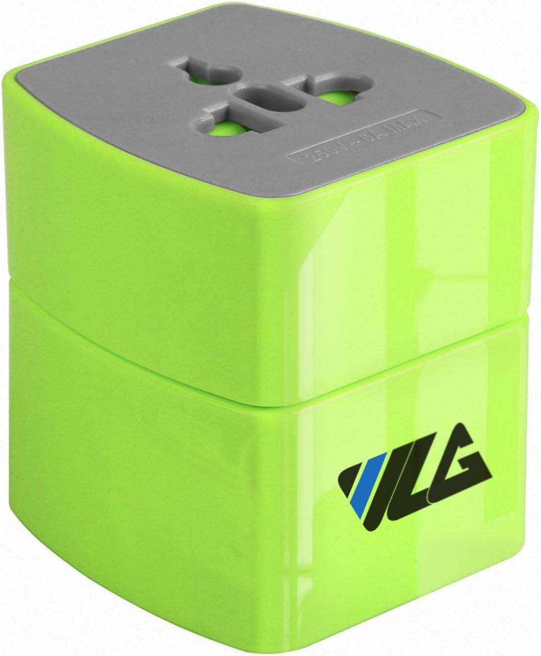 VLG Travel Power International Plug Adapter - Universal Worldwide Kit - Compact, Sturdy, Sleek and Easy-to-use (Spring Green)