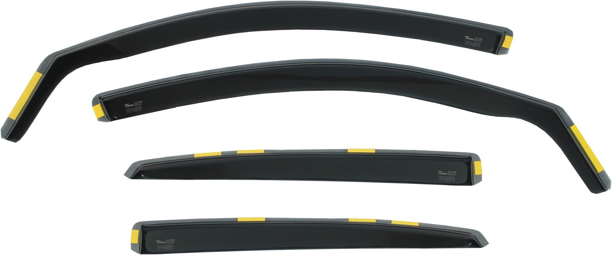 Heko 17181 Wind deflectors - 4 pcs FRONT and REAR, Acrylic glass - Transparent anthracite, New