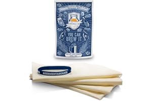 FERMENTAHOLICS Unbleached Muslin Kombucha Covers - 4 Pack with Rubber Bands - 10" Square Fits Wide Variety Of Jar Openings - Tight Weave Keeps Flies Out - Let's Your Kombucha Breathe - Hand Wash