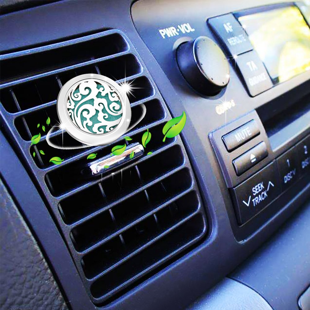 Best Car Fresheners Aromatherapy Car Diffuser, GerTong Vent Clip Essential Oil Diffuser for Car Air Freshener, 11 Refill Pads (Cloud) Best Car Fresheners Aromatherapy Car Diffuser, GerTong Vent Clip Essential Oil Diffuser for Car Air Freshener, 11 Refill Pads (Cloud)