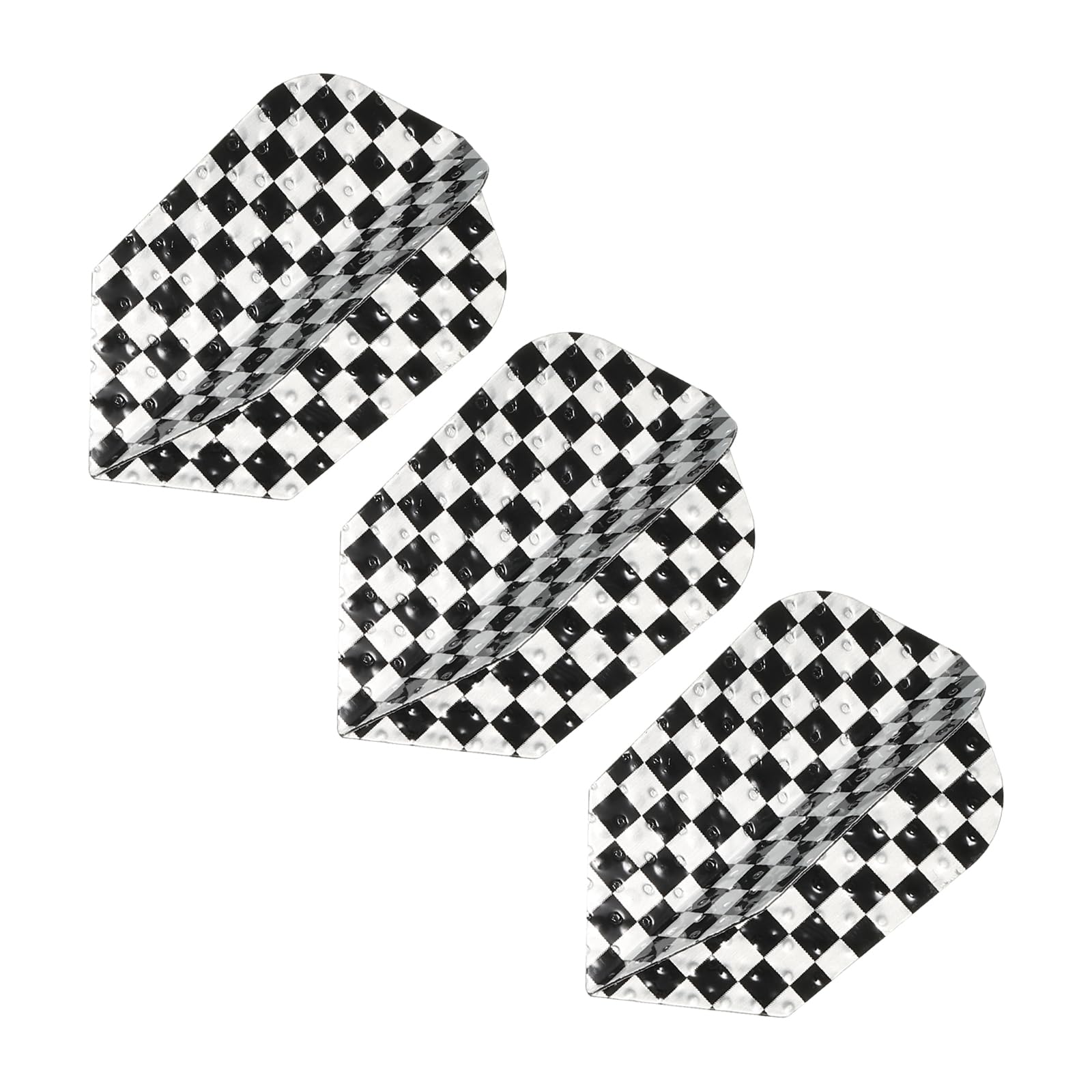 PATIKIL Slim Dart Flights, 3 Pack Aluminum Foil Unique Design Dart Accessories for Steel Tip Dart and Soft Tip Darts, Black Silver Tone