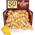 Snackathon Fortune Cookies, Individually Wrapped, Bulk Pack, Premium USA Made (50 Count, Vanilla)