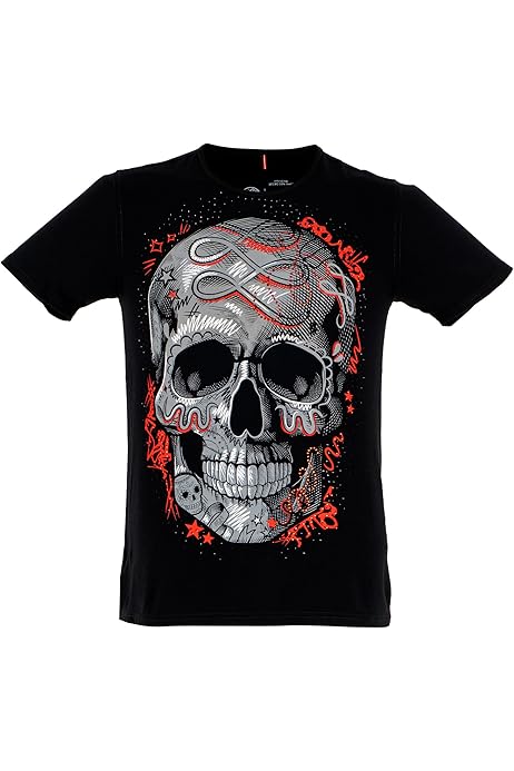 Calavera Playera Philipp Plein Palacio De Hierro Calavera Brillante  Camisetas Philipp Plein Negro Talla M