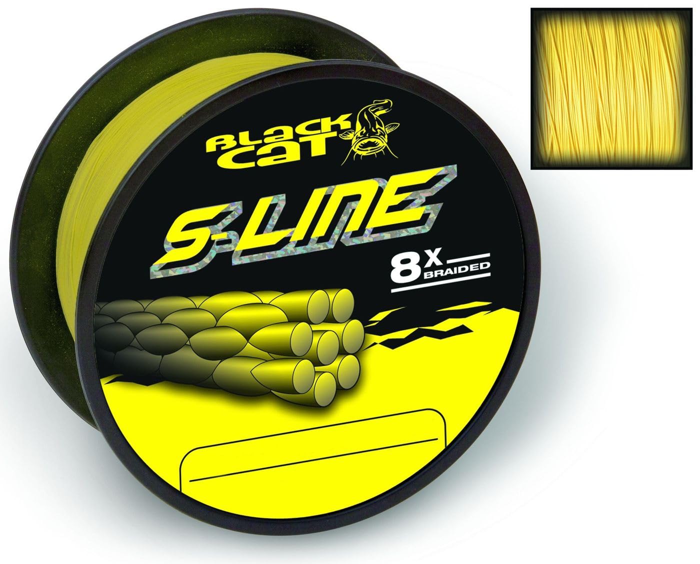 Black Cat Yellow, Ø0.55mm S-Line 300m 70kg, 154lbs, 0.55mm