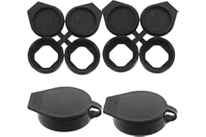 ASAKKURA 6pcs Plastic Cam Lock Covers for Panel Keys Hole Door Lock Dustproof Caps Inner Diameter Protection