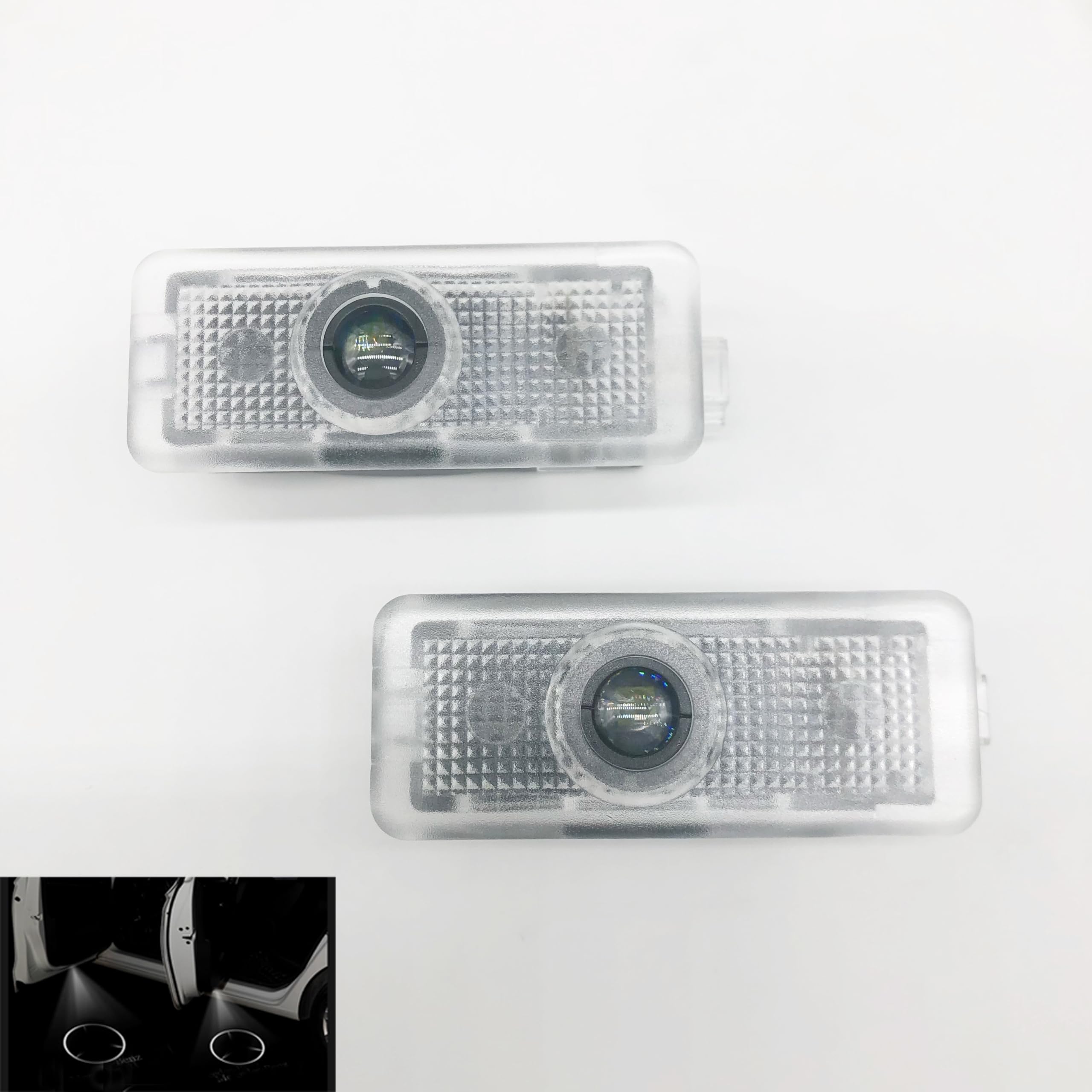 Photo 1 of LOUEI 2pc Car Door LED Logo Projector Lights, Welcome Shadow Lamp, Automotive Step Light Compatible with auto 2013-2018 CLA CLS 2010-2016 E Coupe 2016-2022 C Coupe(CLS CLA C E Coupe)