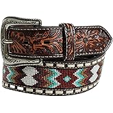 ARIAT Men’s Tooled Tabs & Diamond Embroidered Inlay Belt