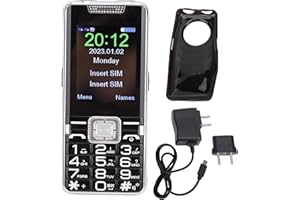 CHEOTIME Téléphone portable débloqué pour personnes âgées avec écran de 6,1 cm et gros boutons, haut-parleur GSM 2 G, batteri