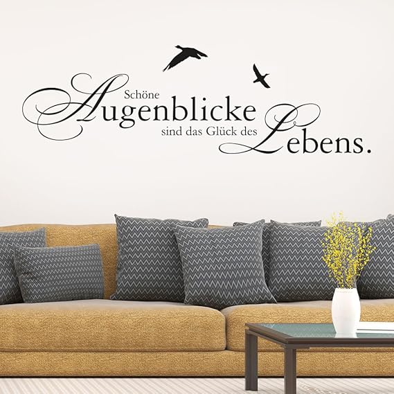 Klebeheld Wandtattoo Schöne Augenblicke sind Das Glück des Lebens ...