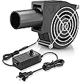 GDSTIME BBQ Fan Air Blower 97mm, Variable Speed Centrifugal Fans with 110V/120V AC Plug, Charcoal Starter for Outdoor Camping Picnic Cooking Barbecue Fireplace Bellows Wood Stove