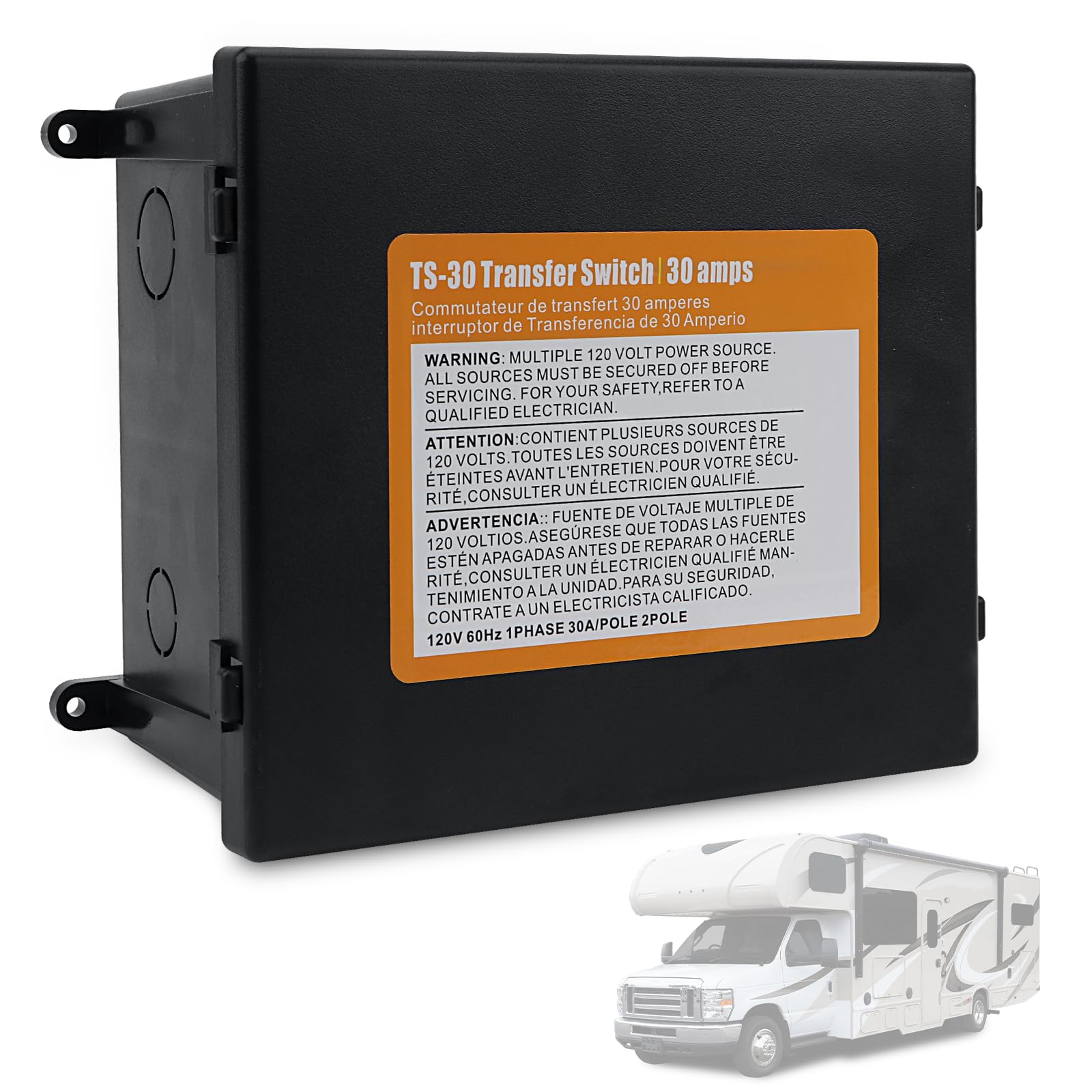 Photo 1 of RRITESS RV 30Amp Automatic Transfer Switch for Inverter/Generators/Shore Power, 120V.