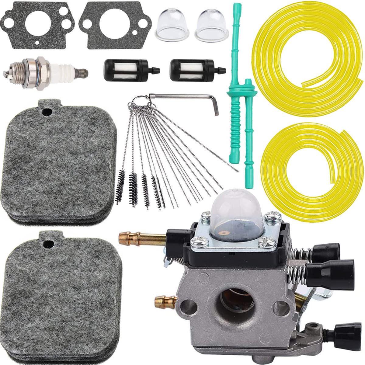 ZAMDOE Carburetor Kit for Stihl BG55 BG45 BG46 BG65 BR45C SH55 SH85 Blower, Replaces 4229 120 0606 C1Q-S68G C1Q-S68, with Air Filter Spark Plug Fuel Filter Gasket Primer Bulb