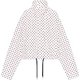 Songling Women Polka Dot Jacket Lightweight Zip Up Coat 2026 Trendy Fall Outfits Cropped Spring Jackets with Pockets