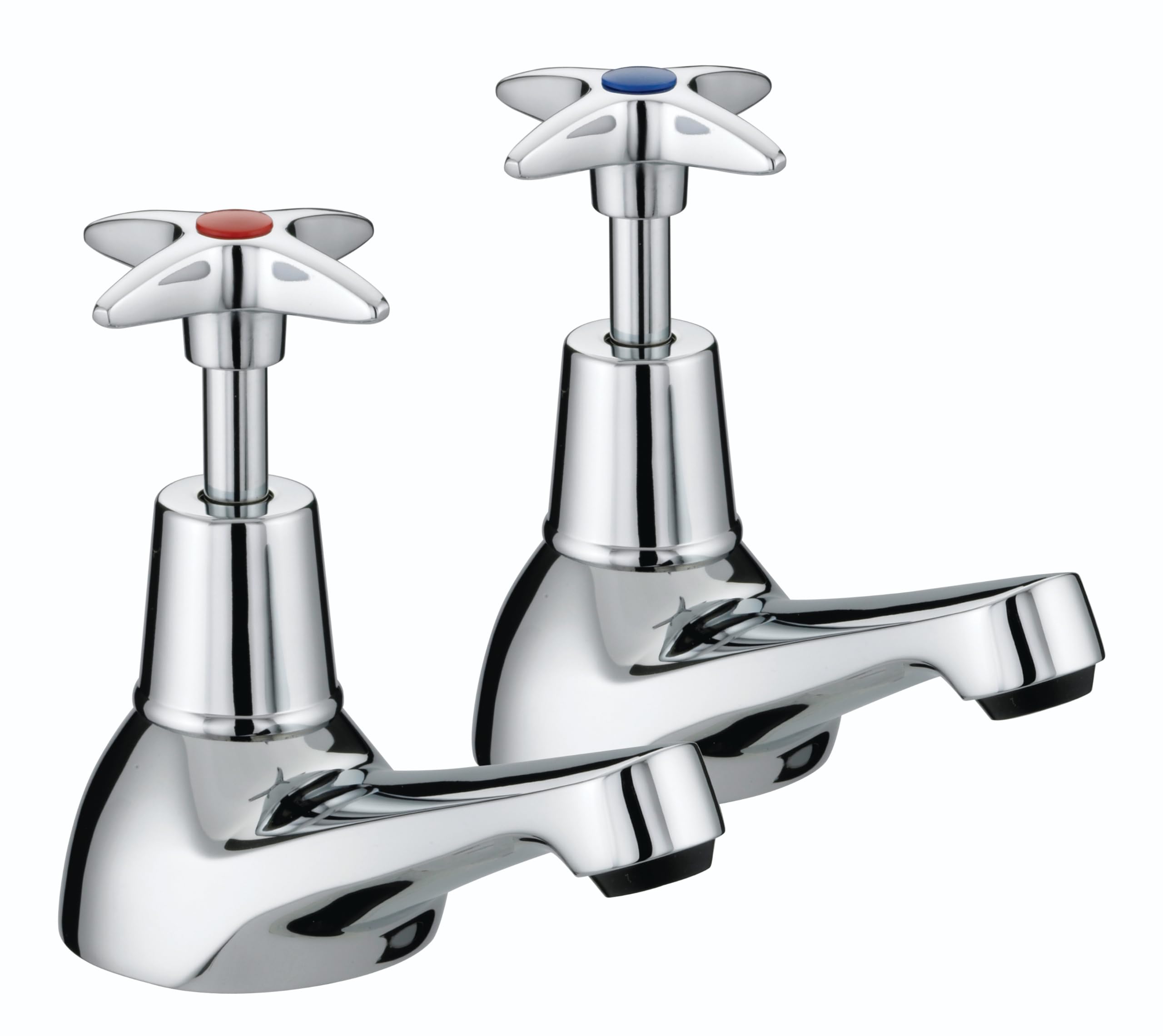 Bristan VAX 3/4 C 5412 Cross Top Bath Taps - Chrome Plated