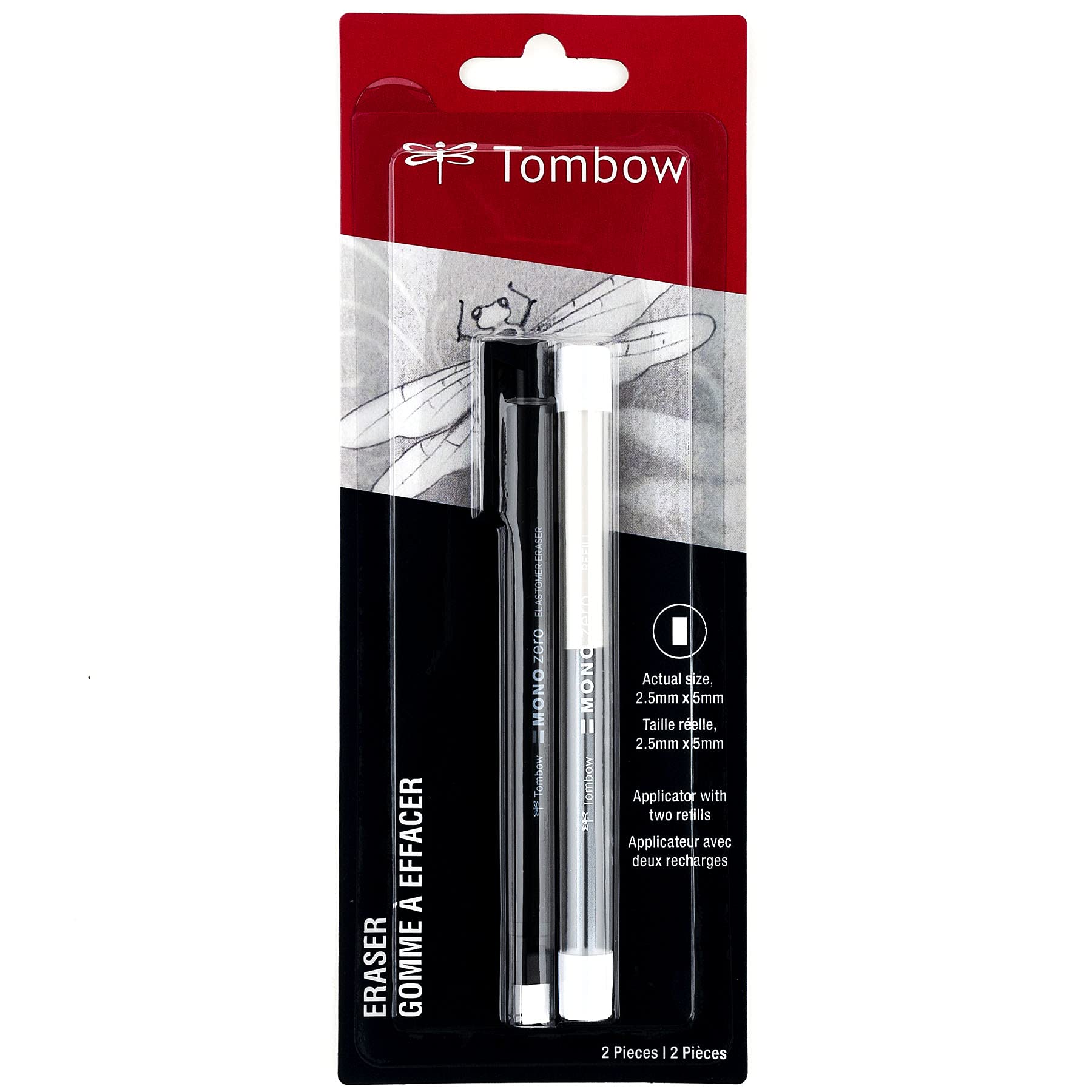 Tombow 57317 Mono Zero Eraser Value Pack, Rectangle