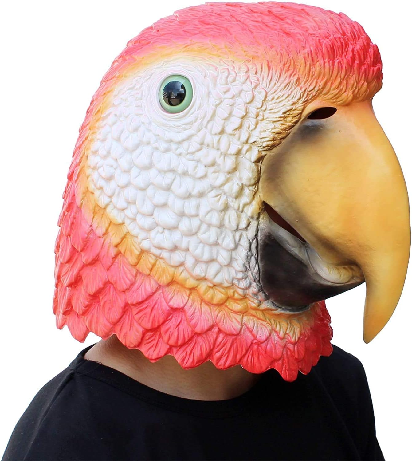 PartyCostume Deluxe Innovative All Saints Costume Meeting Botanical Man Head Mask Parrot, Multicolored, 30x16x28cm - Image 5