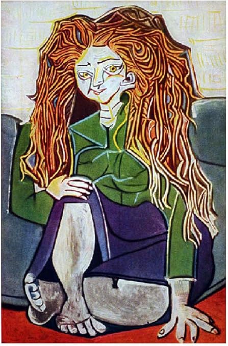 Jh Lacrocon Portrait Frau H P 1952 Von Pablo Picasso 60x90 Cm Abstrakt Leinwand Gemalde Handgemalt Reproduktionen Gerollte Wandkunst Fur Wohnzimmer Amazon De Kuche Haushalt