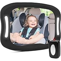 Baby-Rücksitzspiegel Fürs Auto - 360° Schwenkbar, Bruchsicher & Einfach Zu Montieren