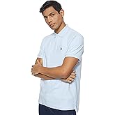 U.S. Polo Assn. Men's Solid Short Sleeve Interlock Polo Shirt, Golf Shirts for Men, Business Casual Polos
