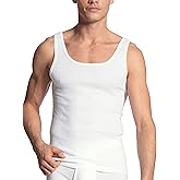 Calida Men's Cotton Classic Athletic Tank, 11010, White, L